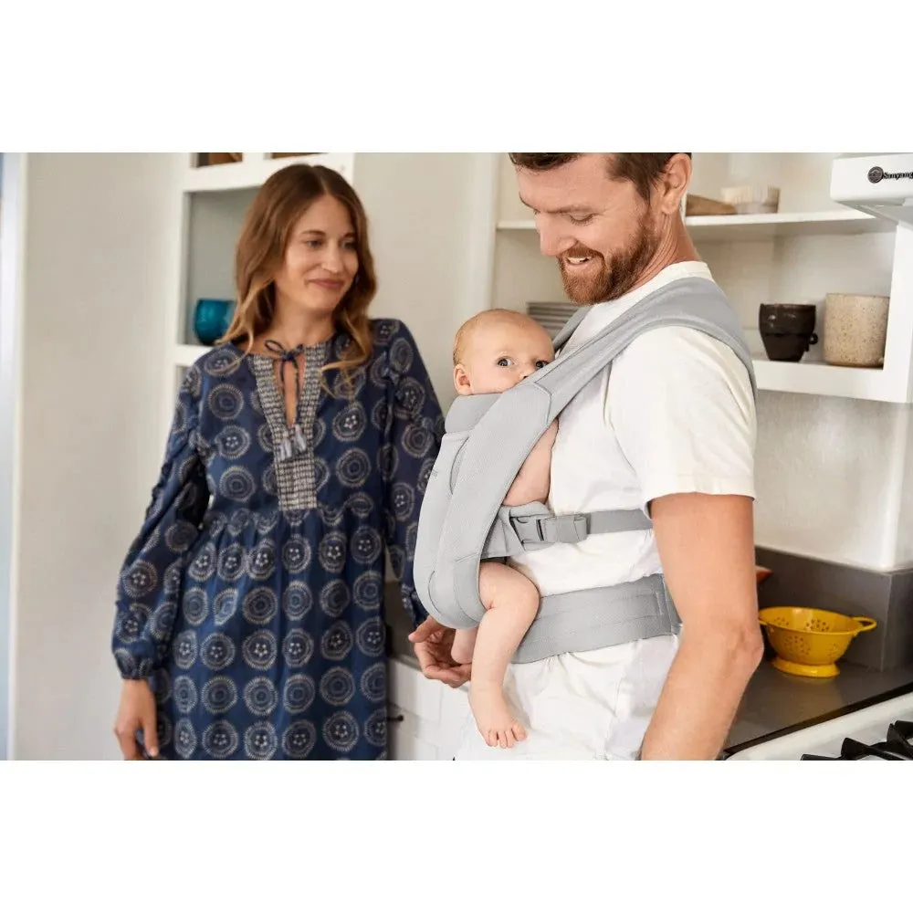 [10 year local warranty] Ergobaby Embrace Soft Air Mesh Newborn Baby Carrier - Soft Grey