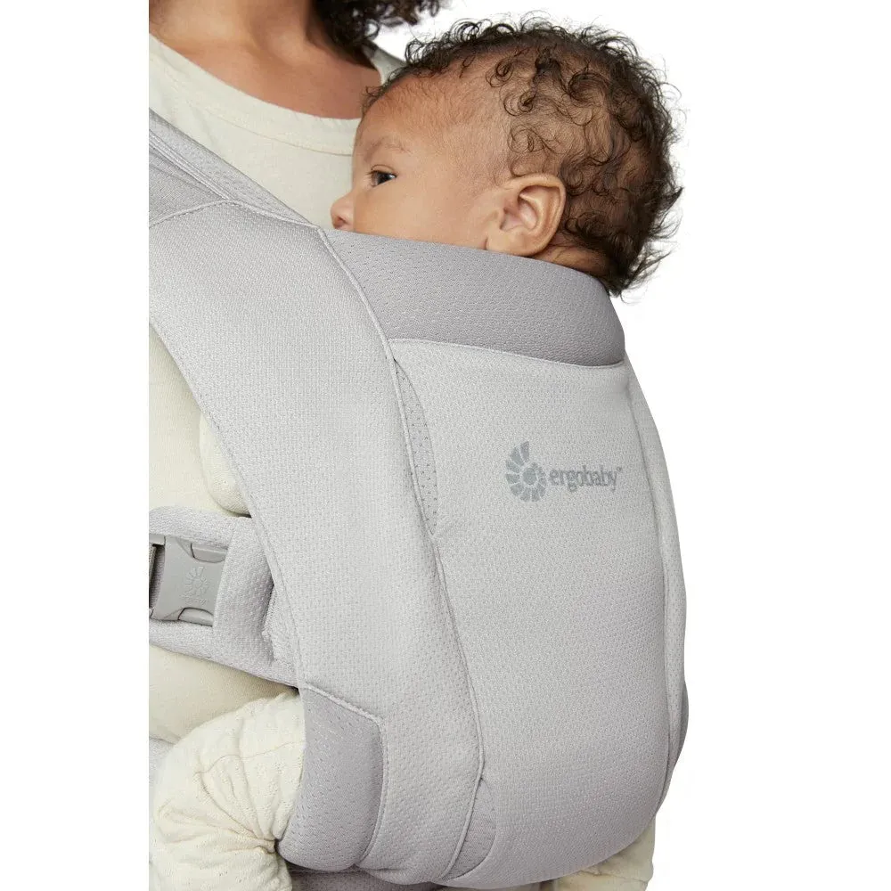 [10 year local warranty] Ergobaby Embrace Soft Air Mesh Newborn Baby Carrier - Soft Grey