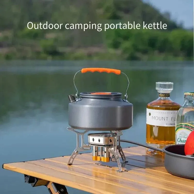 1.1L 2L1.5L Camping Water Kettle Outdoor Coffee Kettle Tableware Picnic Set Supplies Equipment Utensils Tourism Cookware