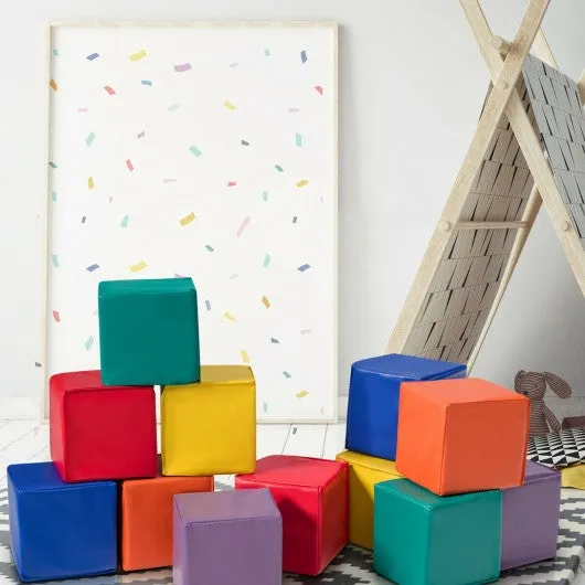 12-Piece 5.5" Soft Colorful Foam Building Blocks