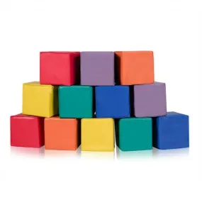 12-Piece 5.5" Soft Colorful Foam Building Blocks