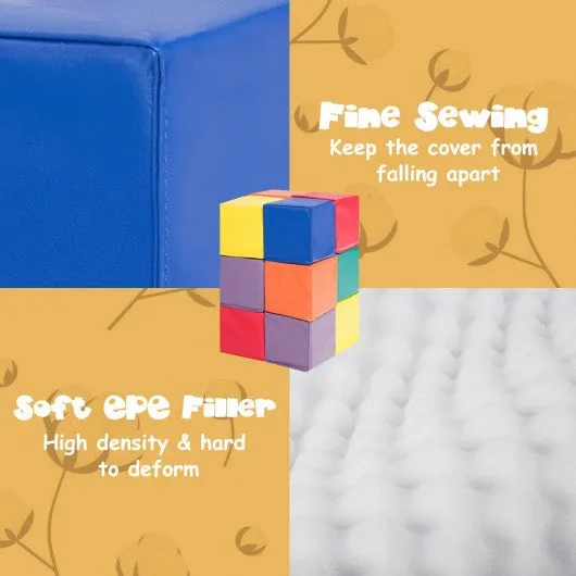 12-Piece 5.5" Soft Colorful Foam Building Blocks