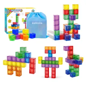 1.38 Inch Magnetic Blocks Toddler Toys, 30Pcs Translucent Building Blocks B