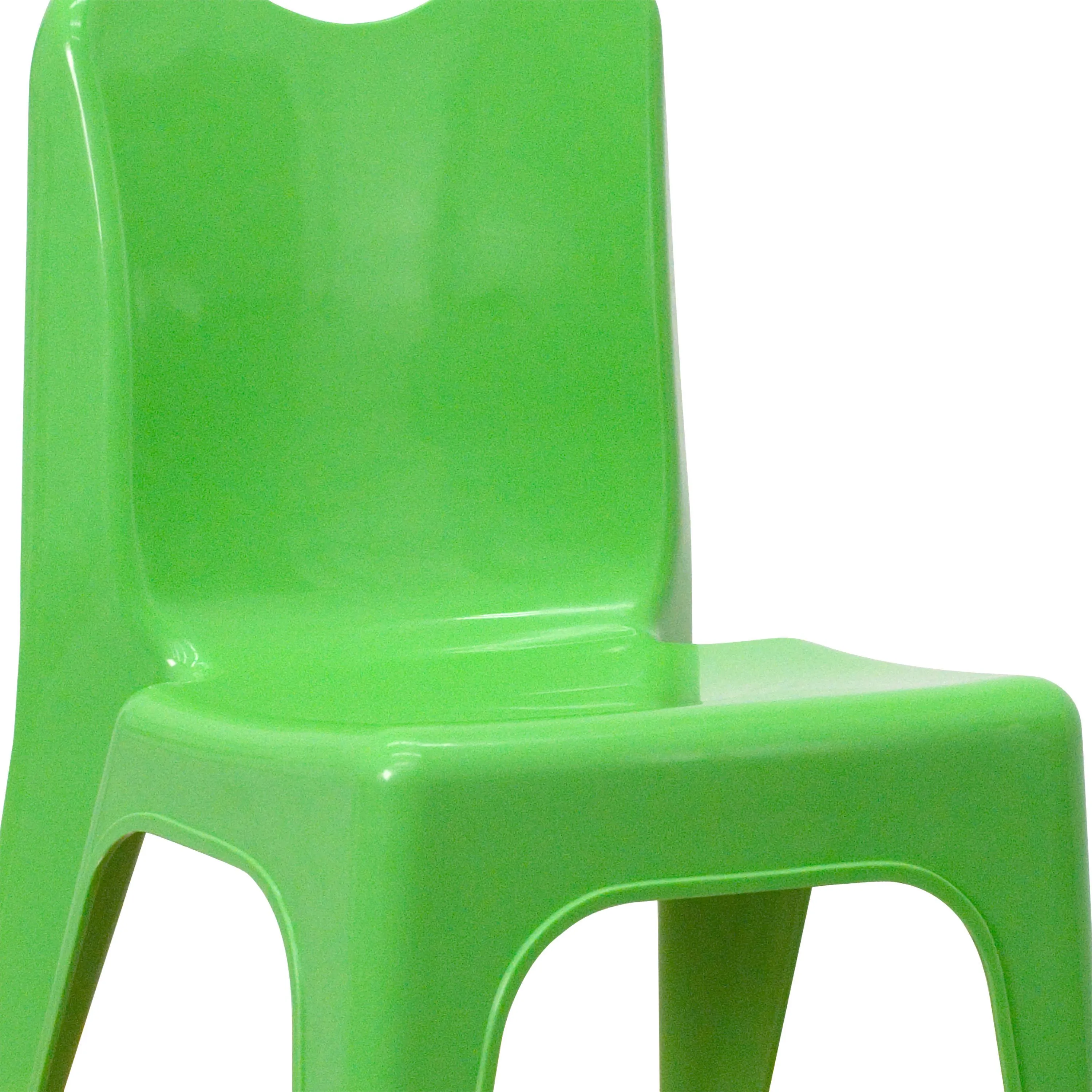 2 Pack Plastic Stackable School Chair with Carrying Handle and 11" Seat Height