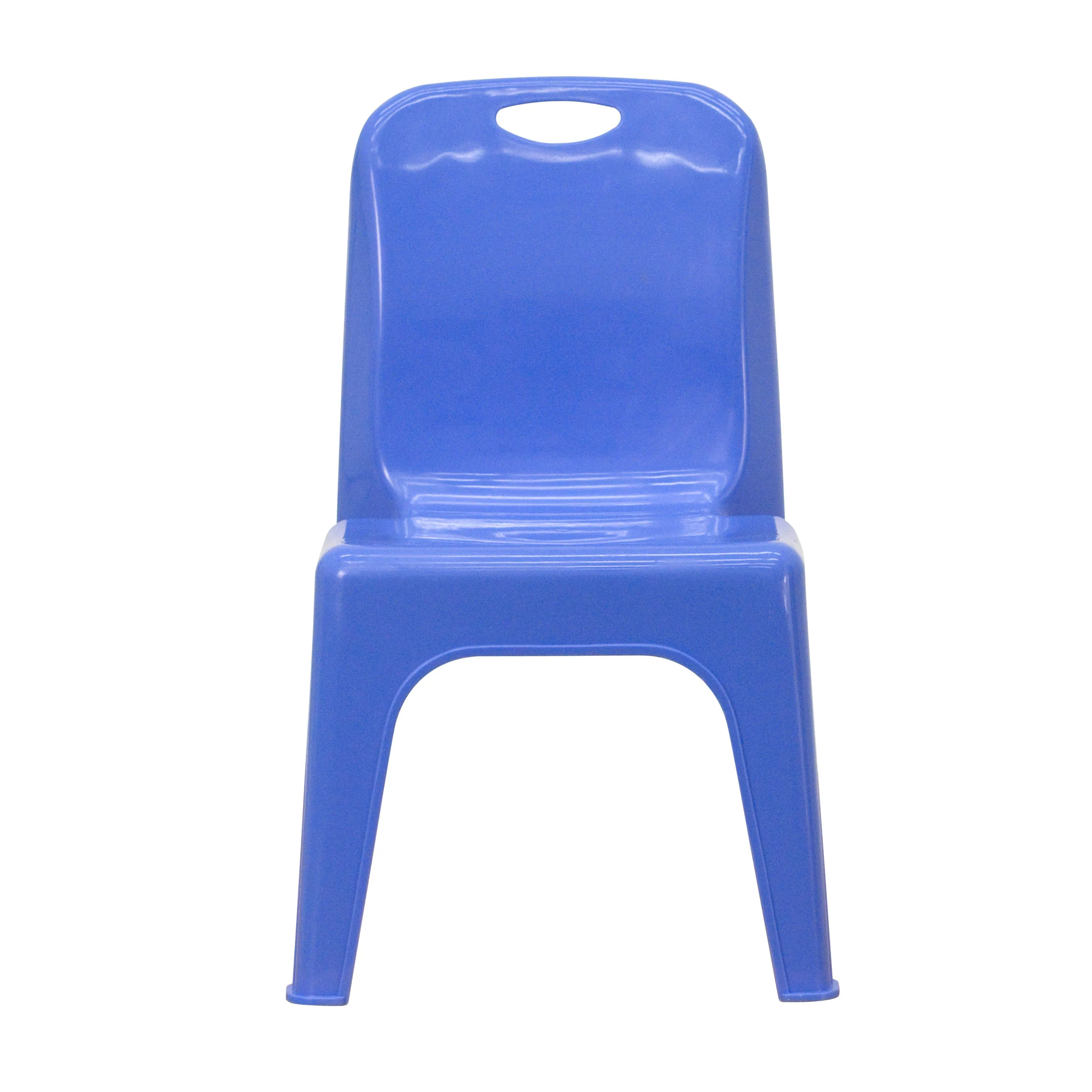 2 Pack Plastic Stackable School Chair with Carrying Handle and 11" Seat Height