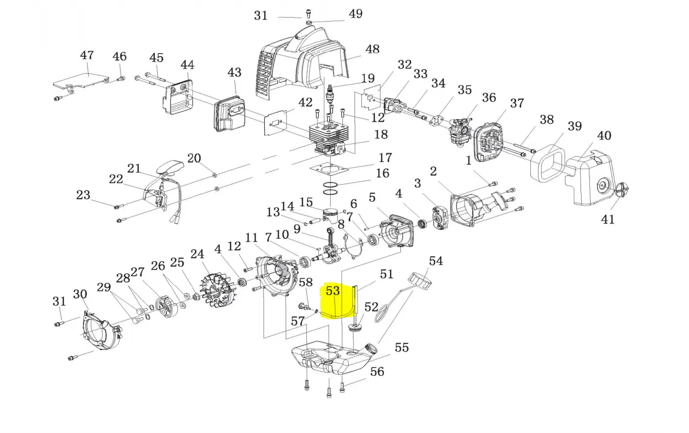 2 Stroke Engine Fuel Filter and Fuel Line for Foggers Sprayers or Blowers (1E44F-E.5.1-2-EPA)