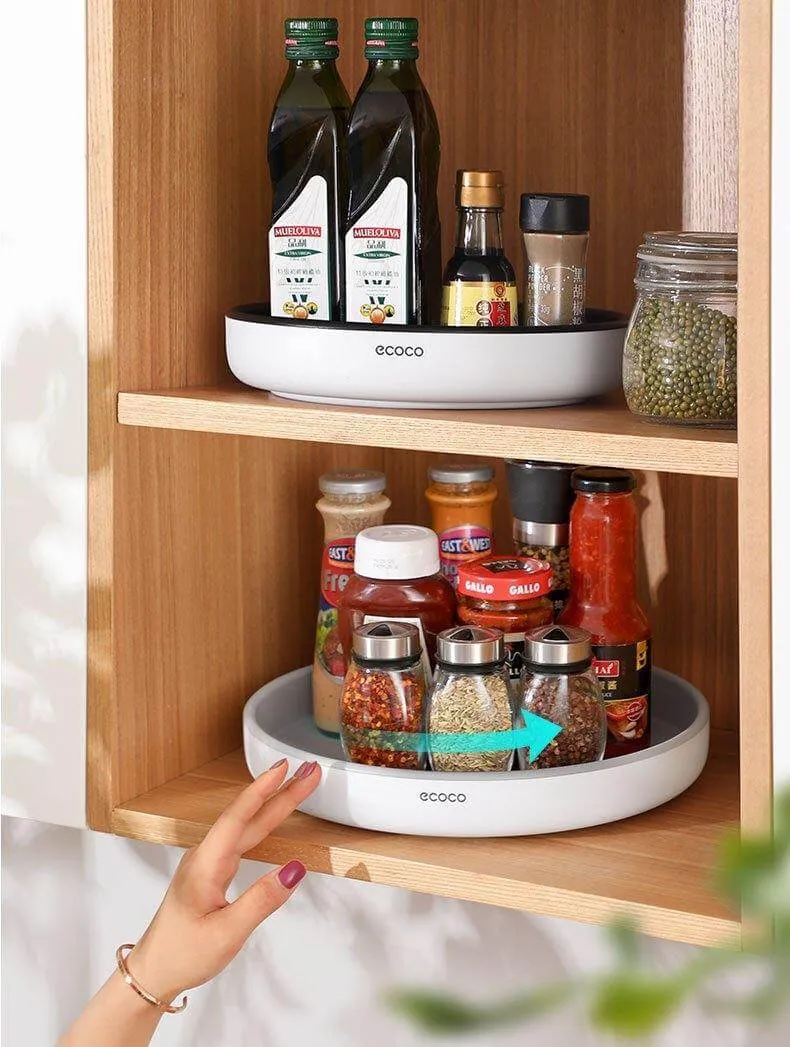 360° Rotating Tray Seasoning Bottle Organizer