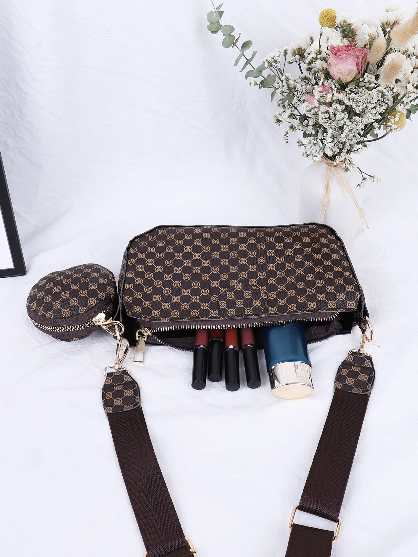 3pcs Graphic Crossbody Bag Set