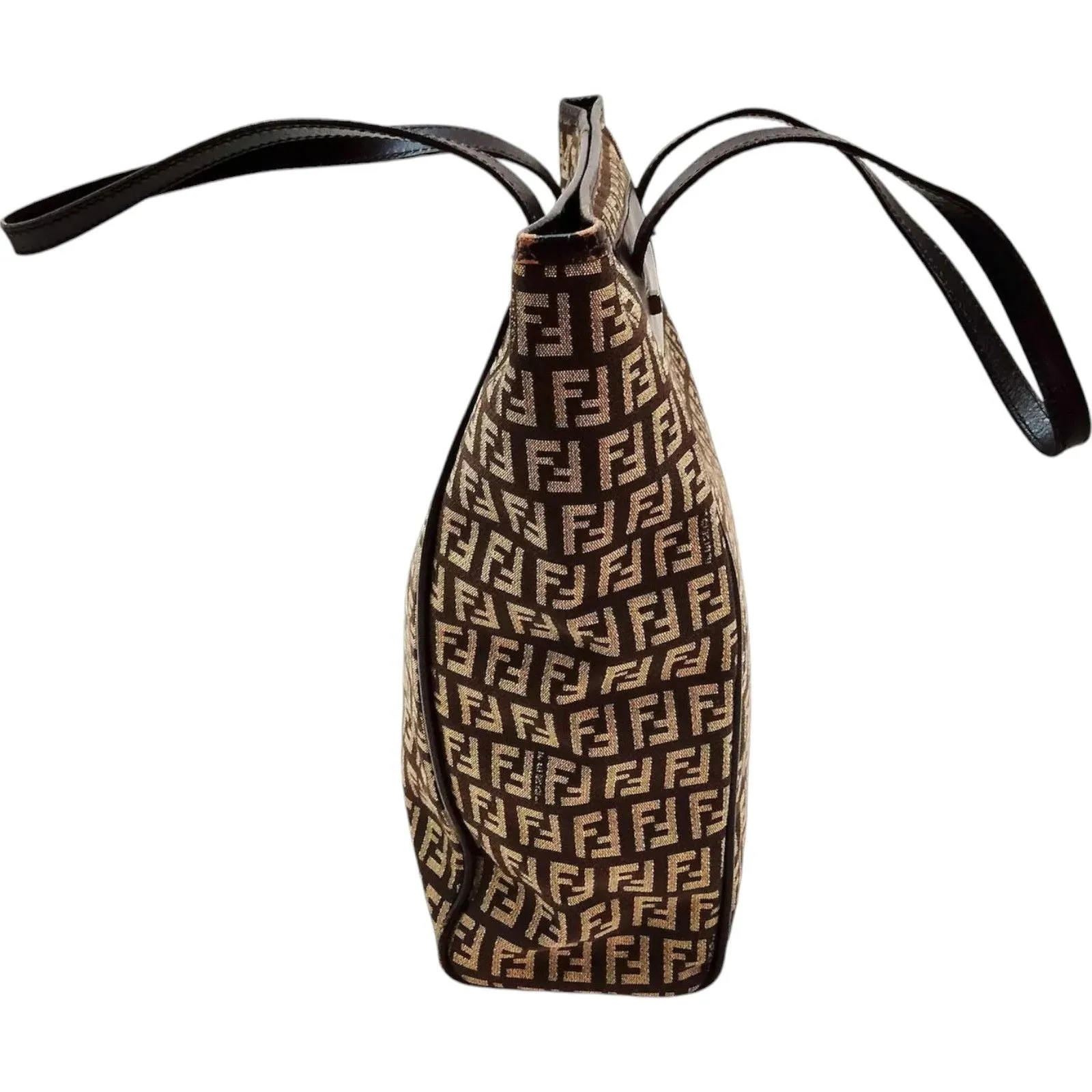 406293AR (X4) Fendi Tote Bag Brown PVC