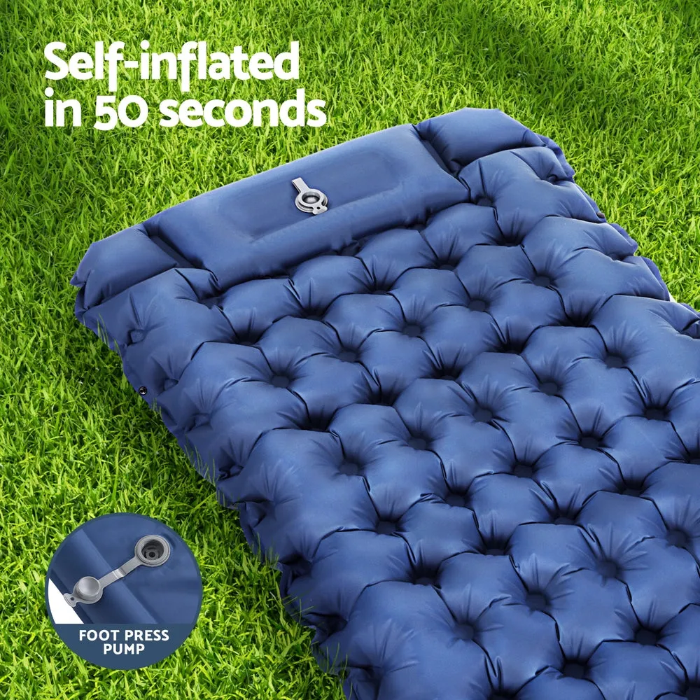 9cm Self-Inflating Camping Mattress with Pillow Weisshorn