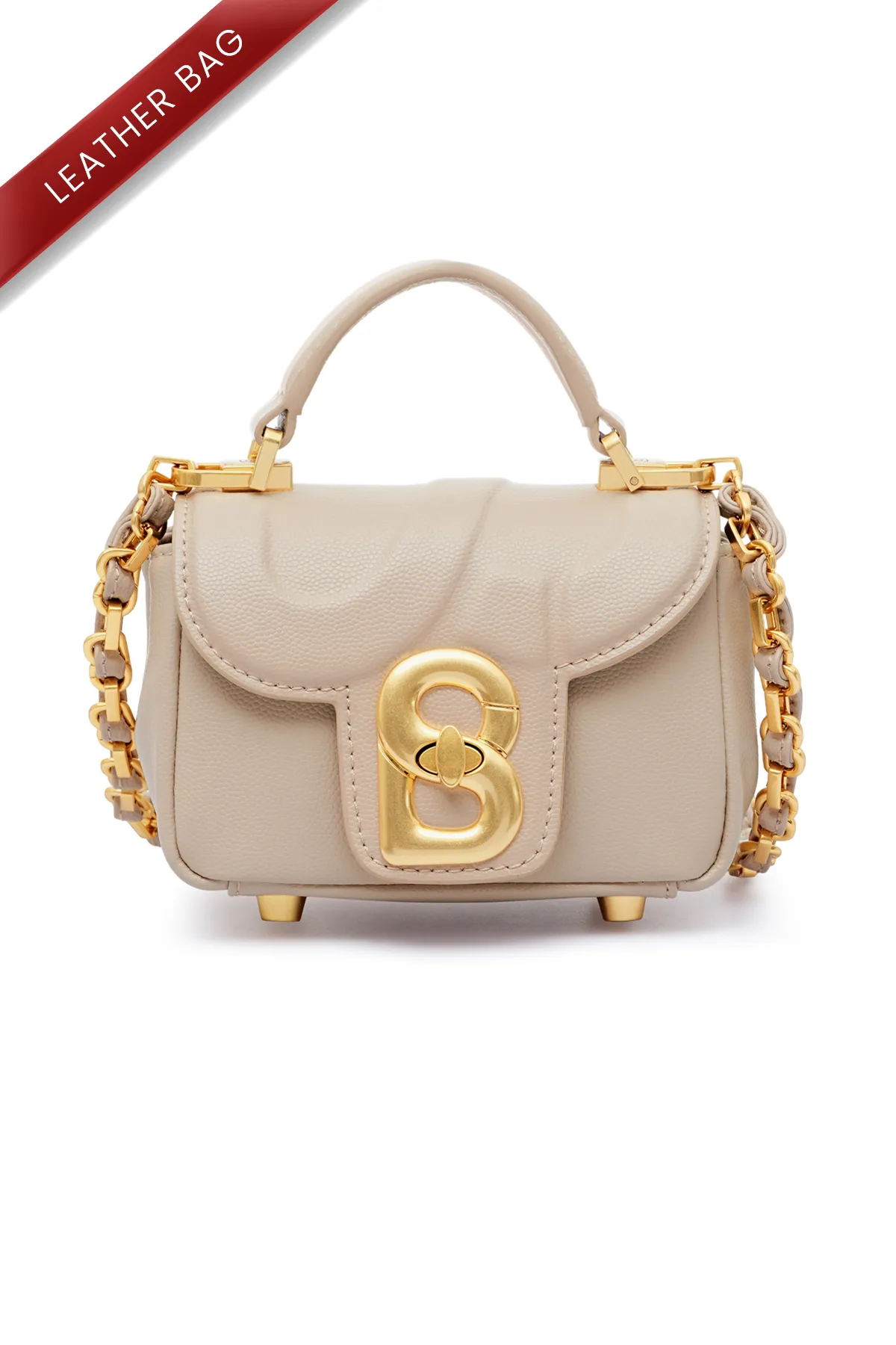 Alma Leather Micro Bag - Cream