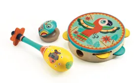 Animambo 3 Pc Set Tambourine - Maracas - Castanet