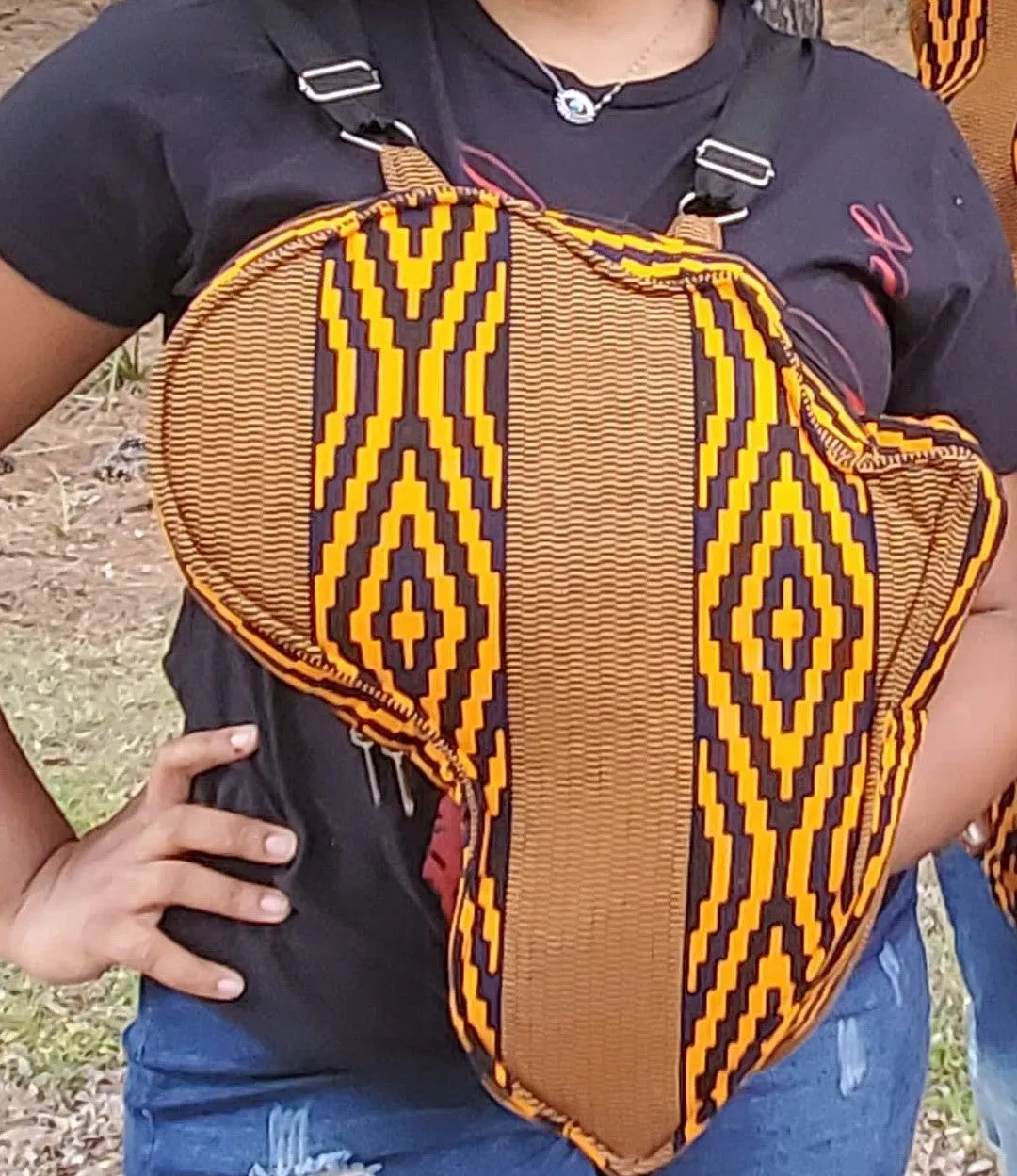 Ankara Africa Map Bag