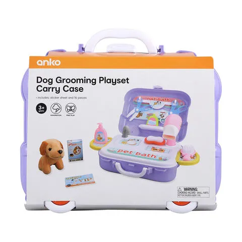 Anko Dog Grooming Playset Carry Case Suitable for Ages 3  Years