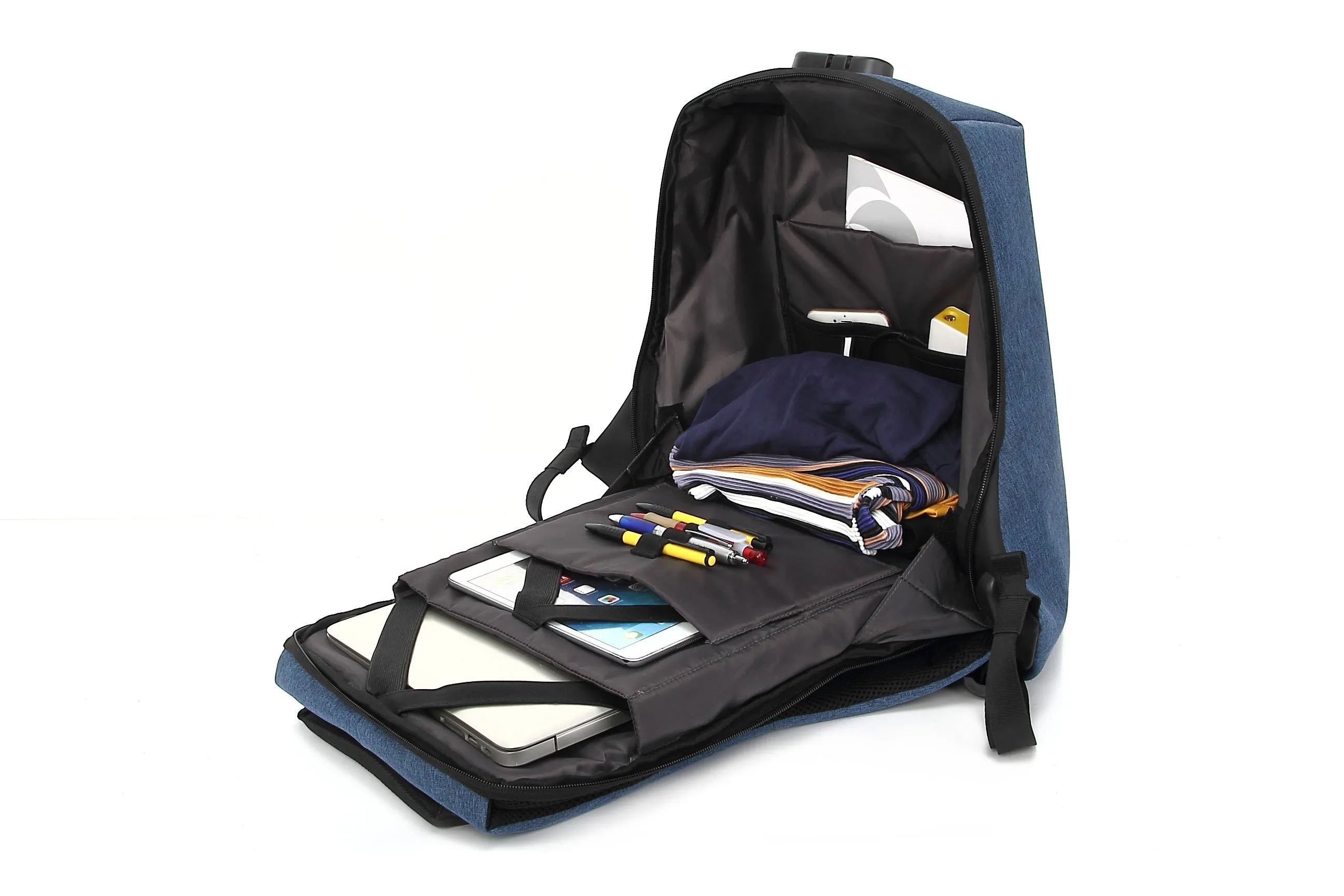 Anti-Theft Backpack for 16” Laptop with Integrated USB Charging Port