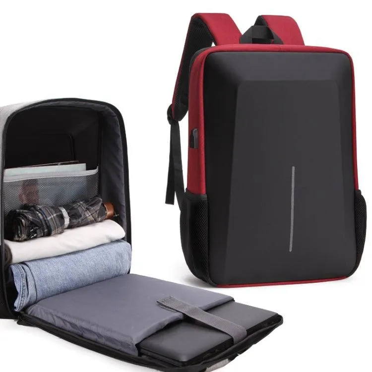 Anti-Theft Hard Shell Laptop Backpack with Alloy Frame for Men