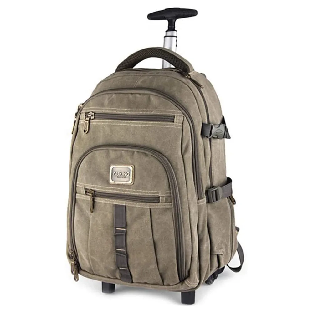 Aoking Canvas Wheeled Backpack 23L