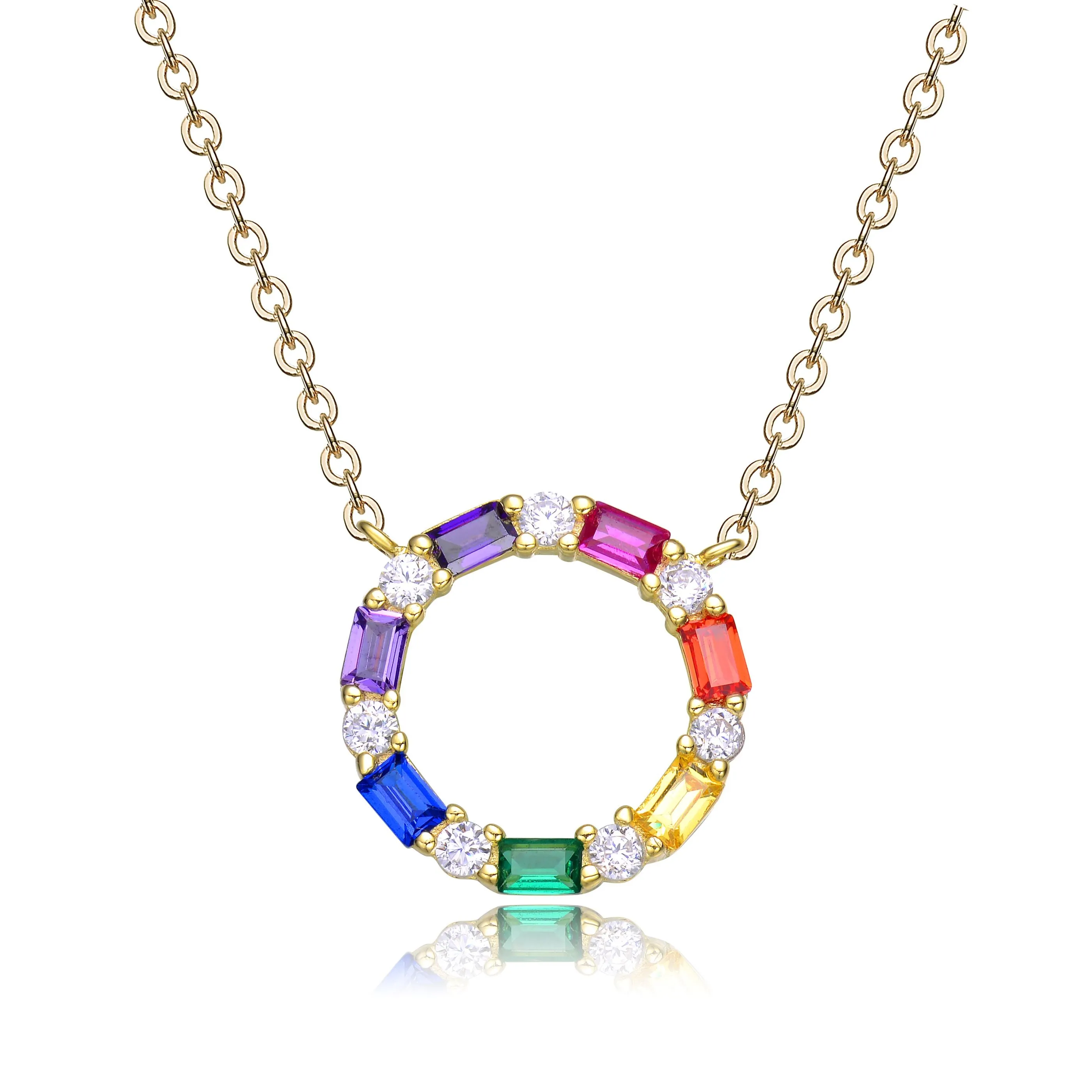 Arc-en-Ciel Golden Circle Rainbow Necklace