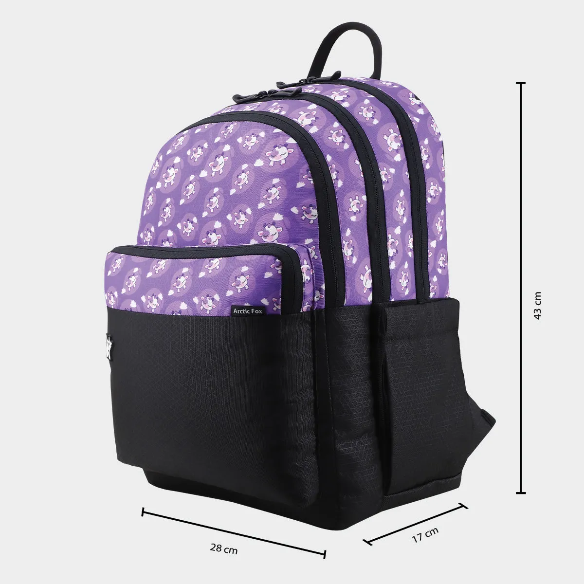 Arctic Fox School Bag and Kids Backpack for Girls and Boys Silly Calf Lavender