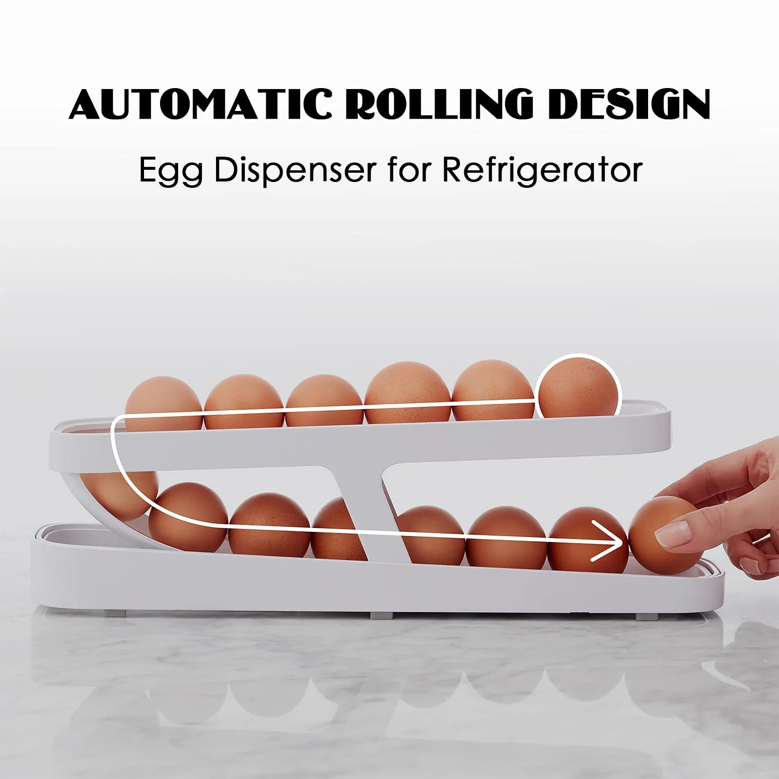 Automatic Scrolling Egg Rack Holder Storage Box Egg Basket