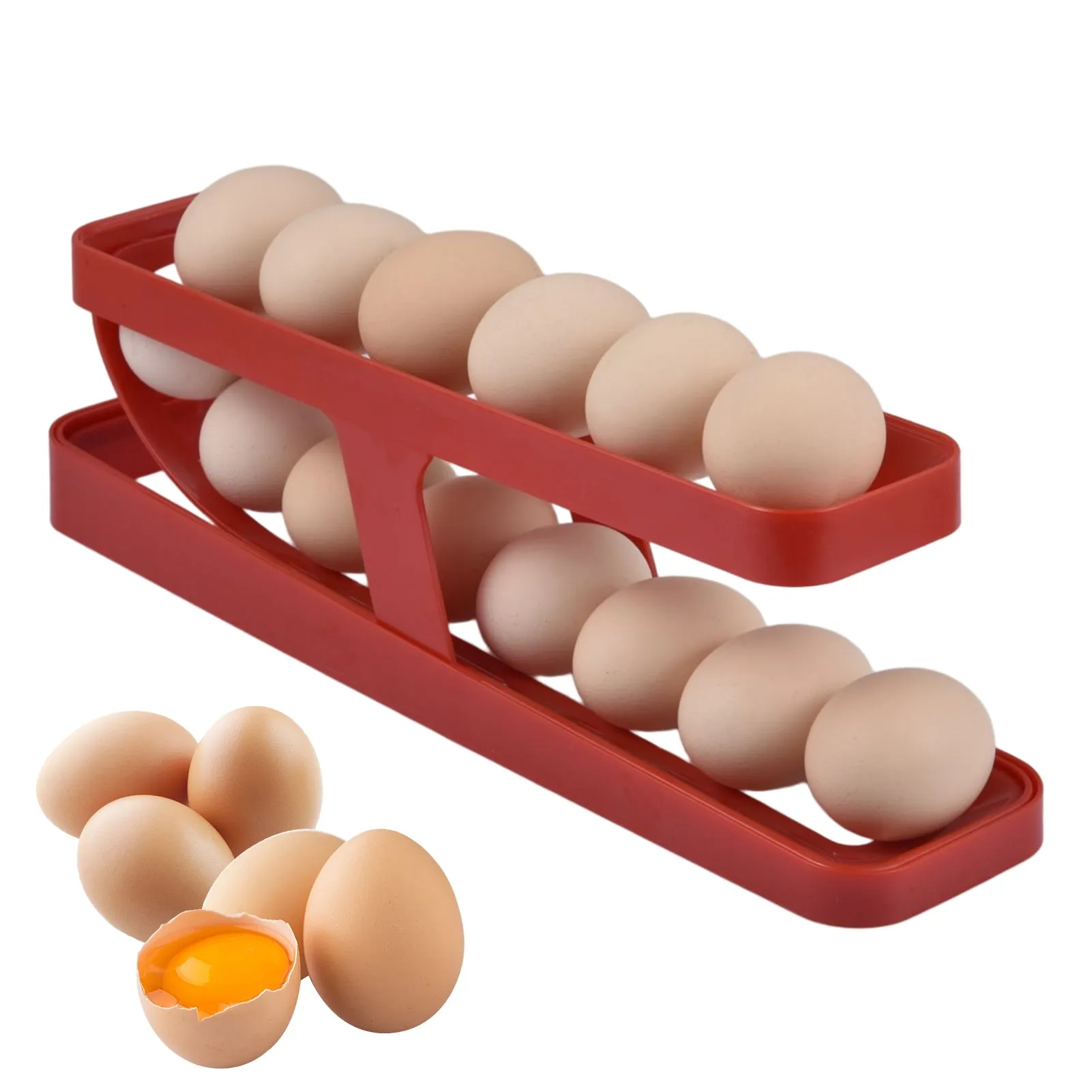 Automatic Scrolling Egg Rack Holder Storage Box Egg Basket