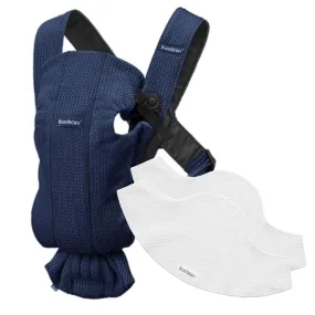 Baby Carrier Mini, 3D Mesh - Navy Blue with 2-pack Bib