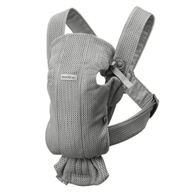 Baby Carrier Mini with Carrier Cover, Mesh - Grey