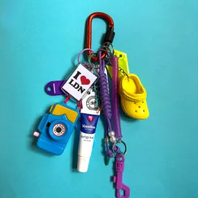 Bag charm and keyring camera vaseline