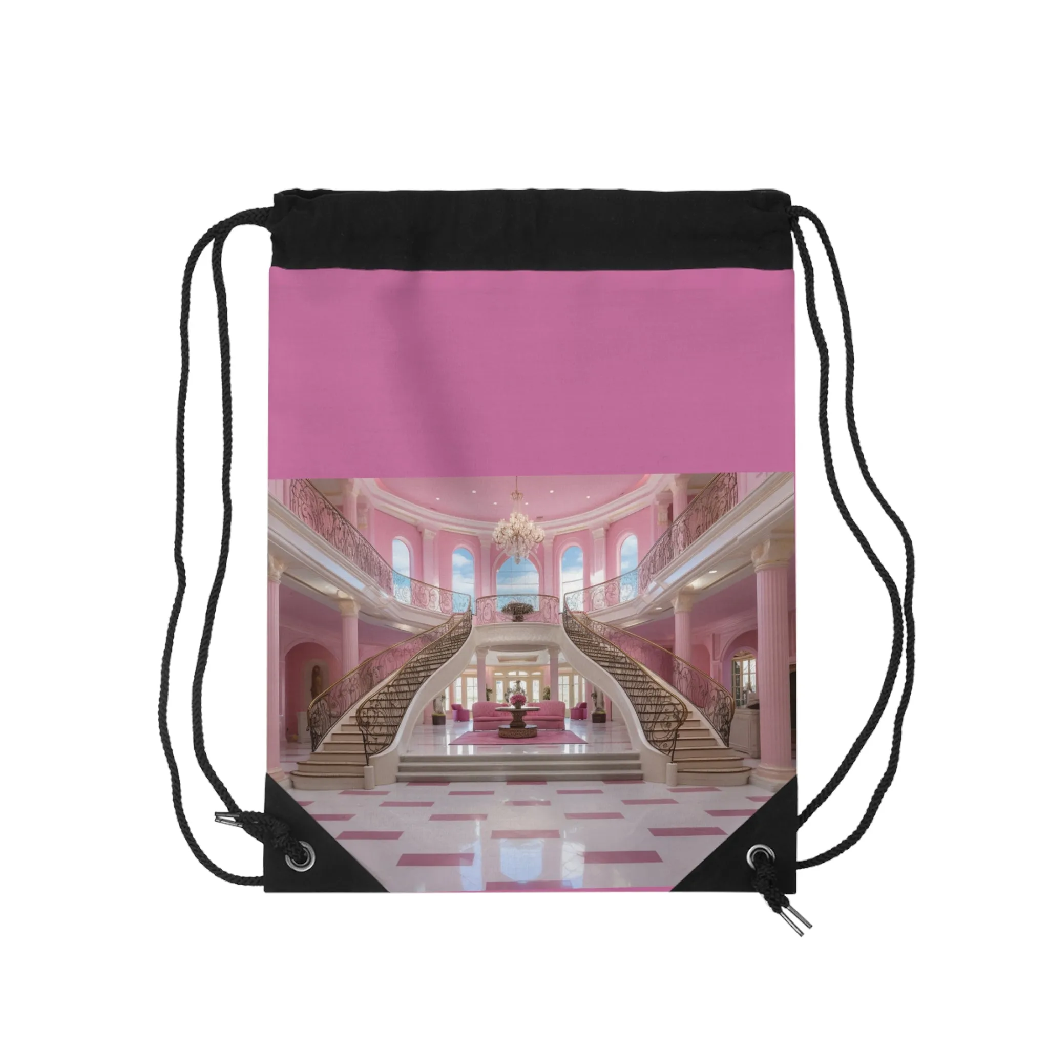 Barbie-Inspired Drawstring Bag - Glamorous Pink Accessory for Fashion Lovers