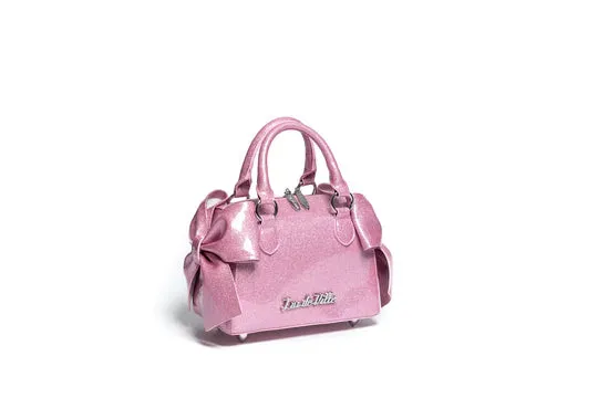 Bashful Blush Sparkle Mini Double Bow Tote