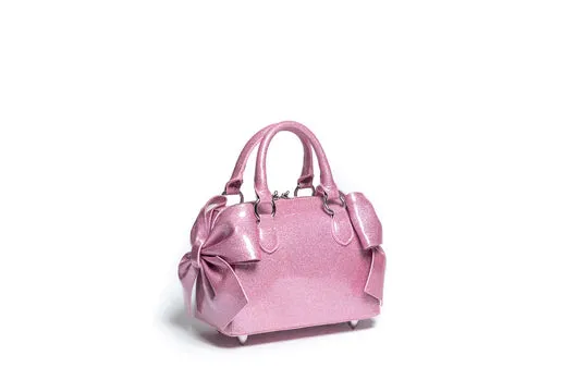 Bashful Blush Sparkle Mini Double Bow Tote