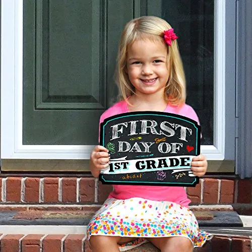 Bigtime Signs First Day of School & Last Day of School Double Sided Photo Picture Prop