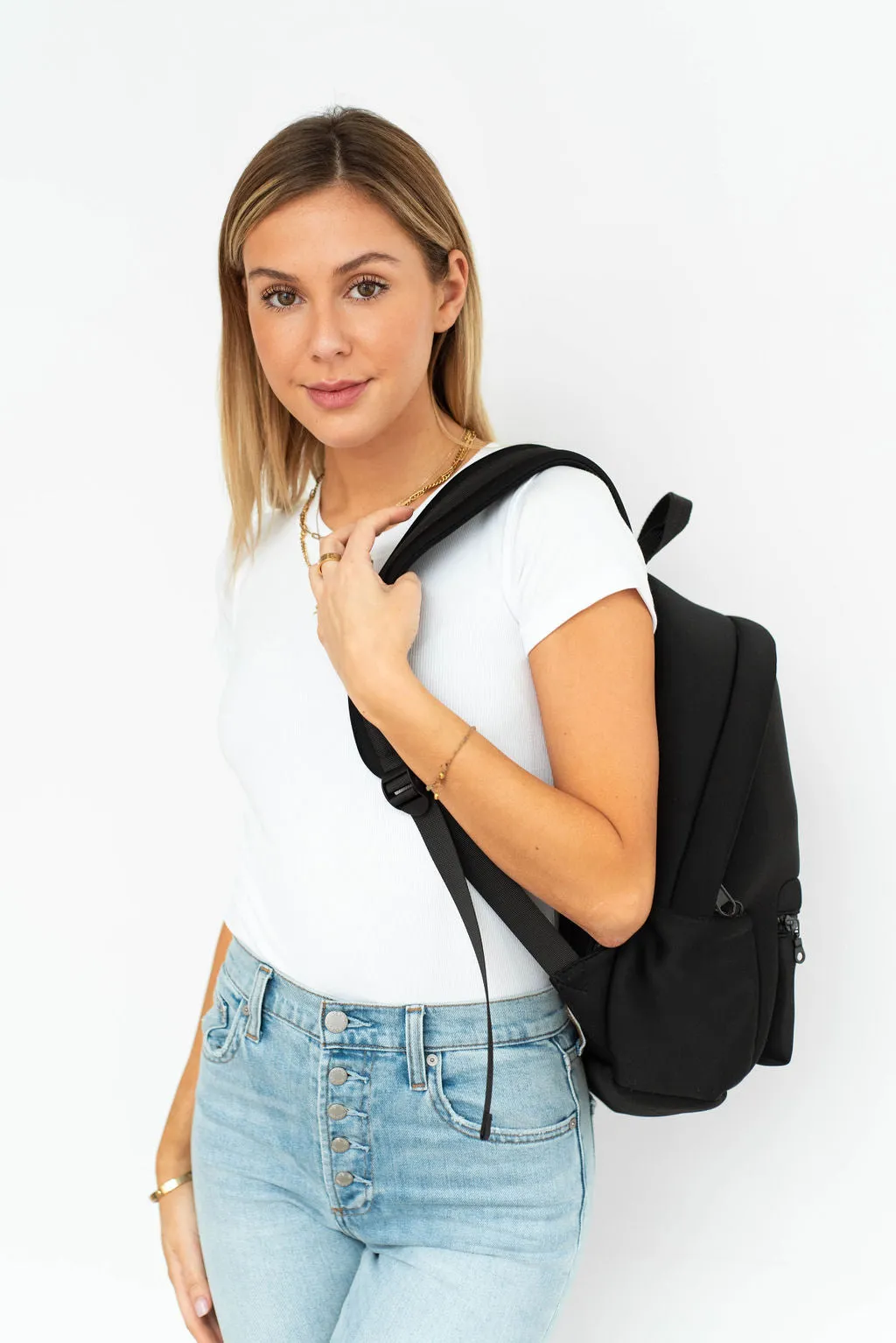 Black Neoprene Backpack