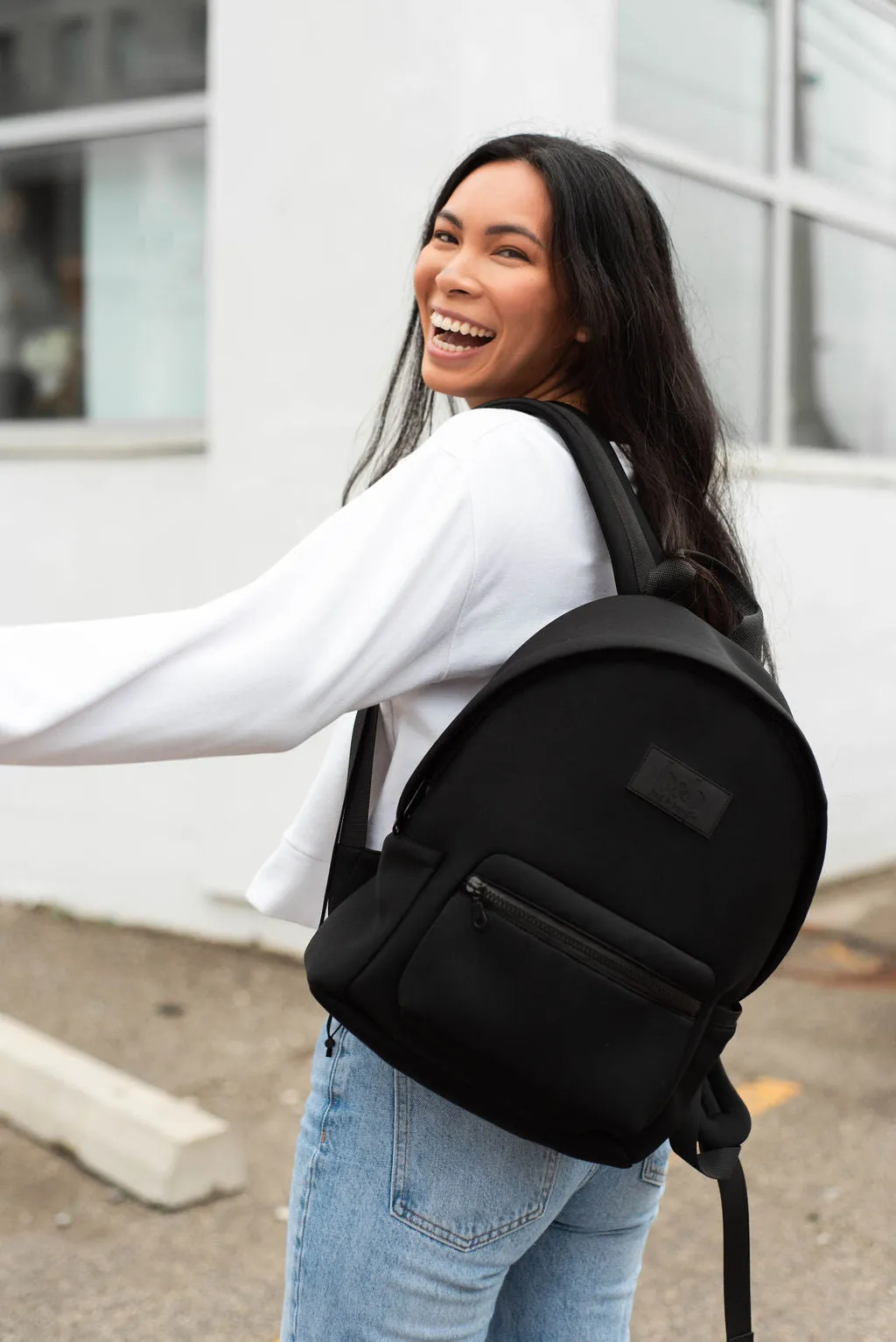 Black Neoprene Backpack