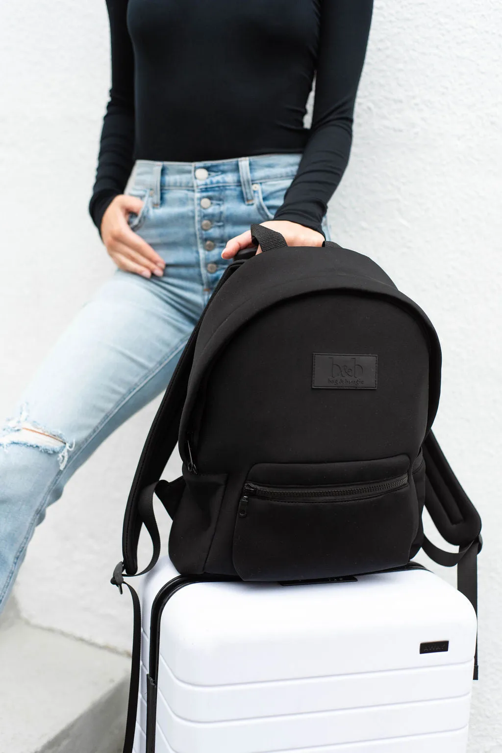 Black Neoprene Backpack