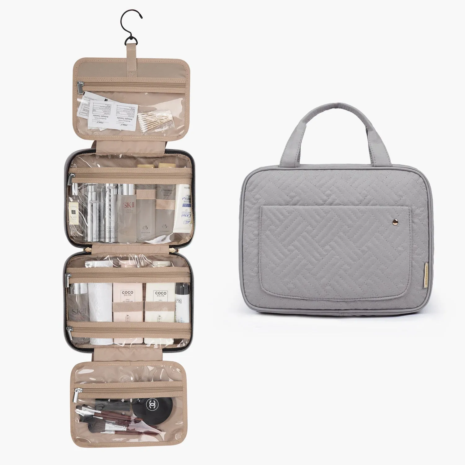 Bonchemin Grey The Space Saver Toiletry Bag