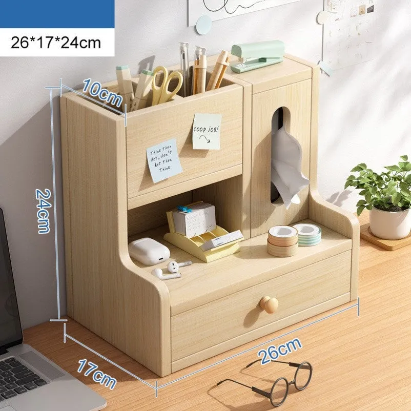 Bookshelf Desktop Office Folder Storage File Sorter Wood Organizer