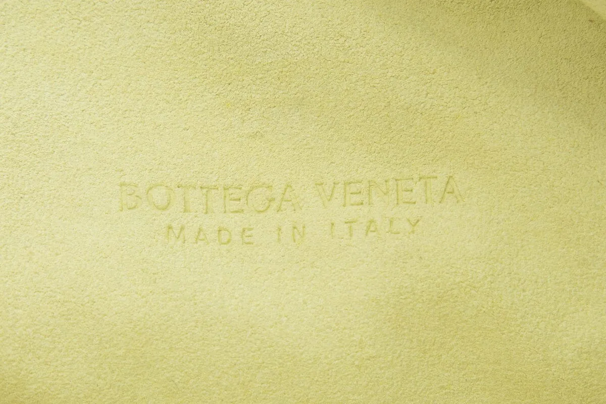 Bottega Veneta Small "Jodie" Yellow Suede Intrecciato Handbag