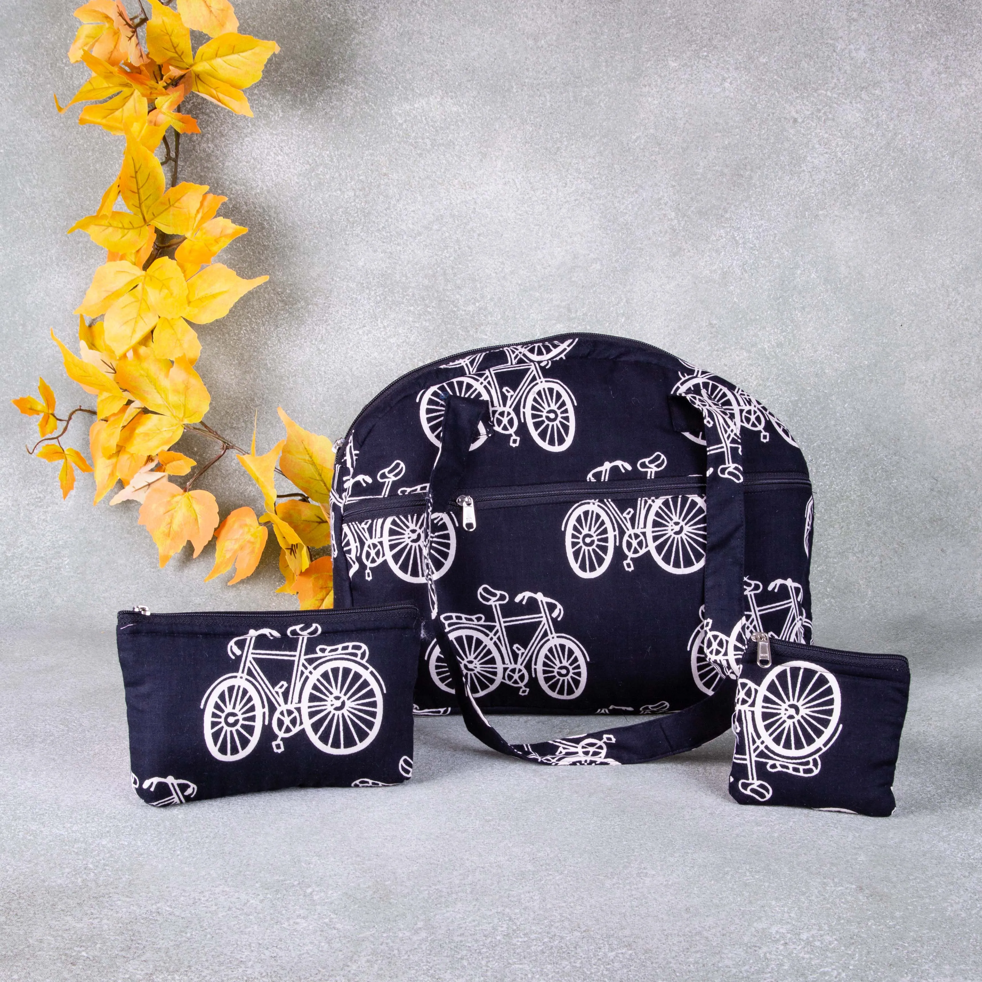 Bristlefront Everyday Tote Combo Black with Cycle Design