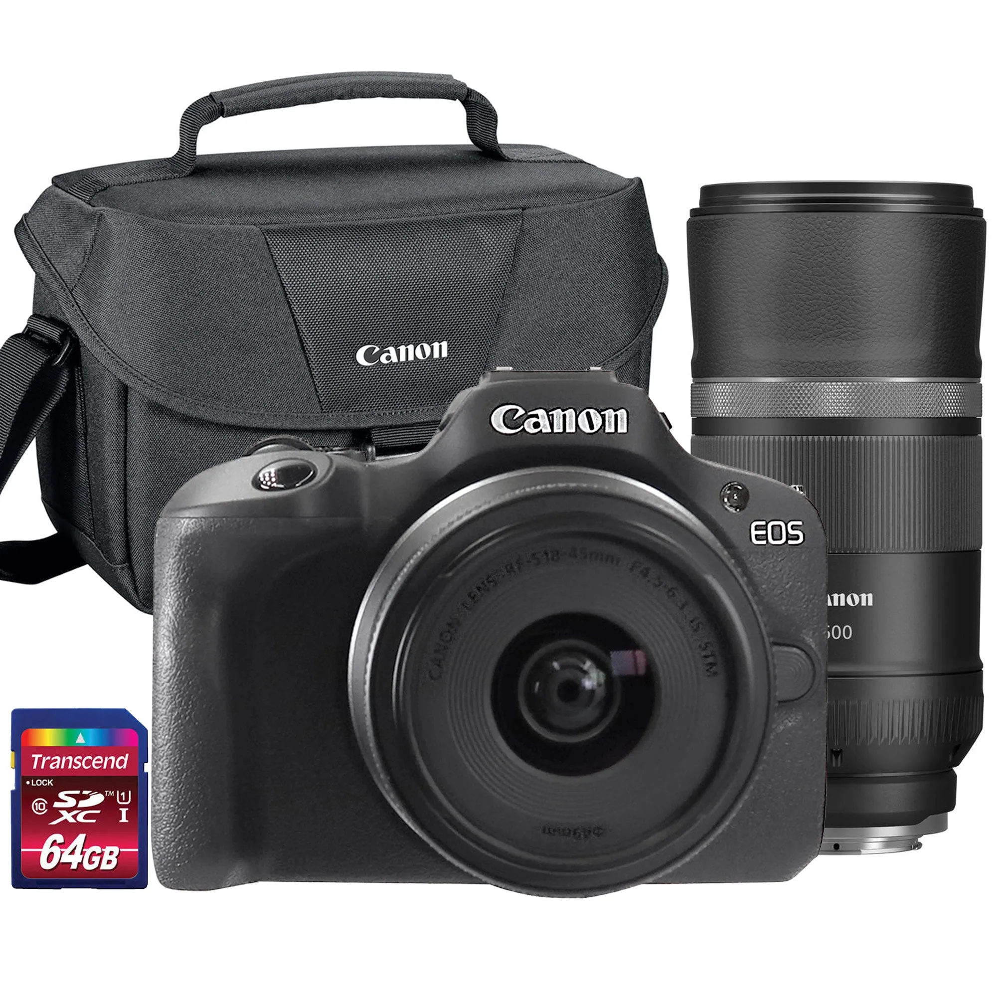 Canon EOS R100 Mirrorless Camera with RF-S 18-45mm IS STM Lens and RF 600mm f/11 IS STM Lens Bundle