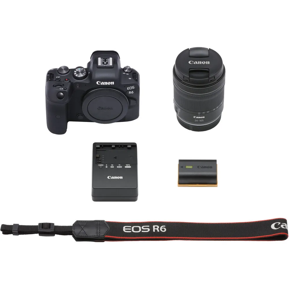 Canon EOS R6 Mirrorless Camera W/ 24-105mm f/4-7.1 Lens 4082C022 - Basic Bundle