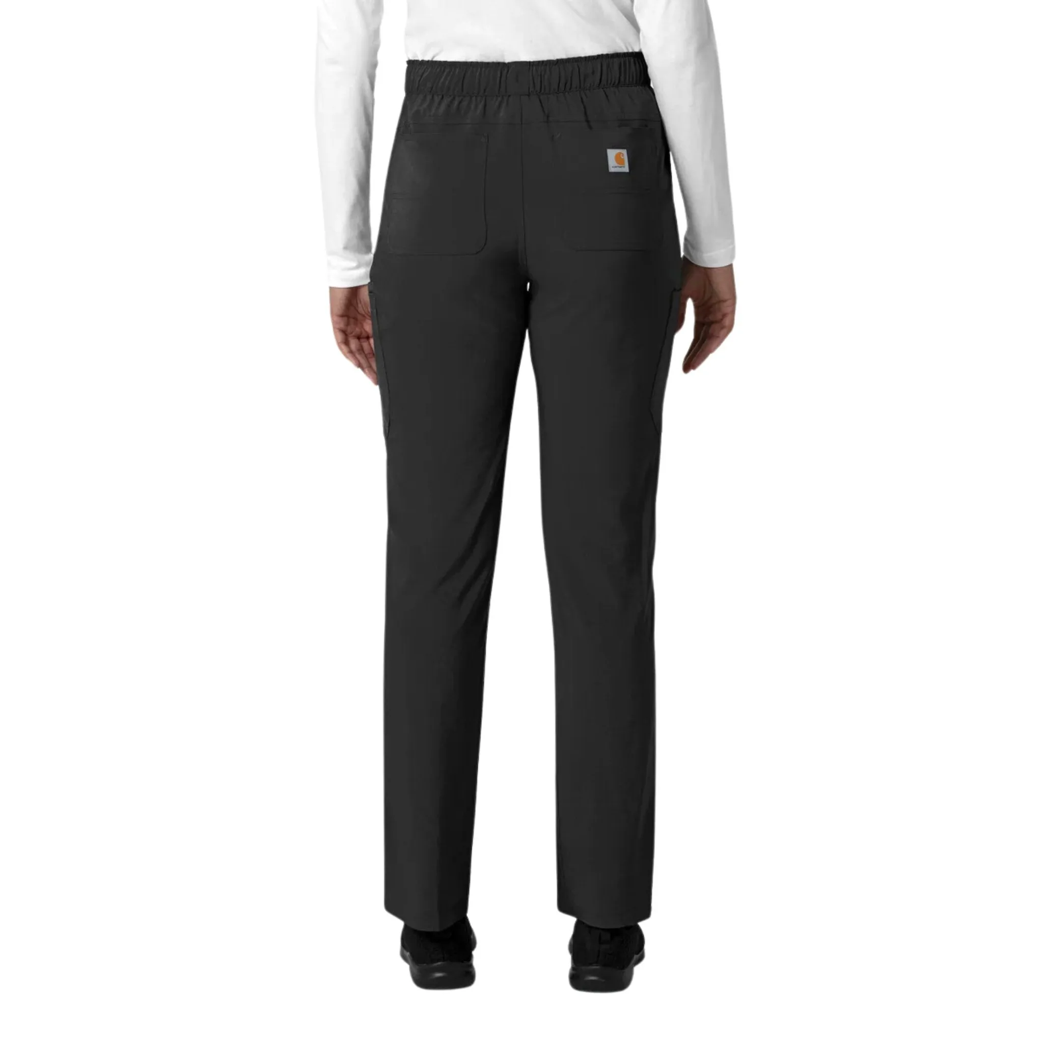 Carhartt Women's Force Cross Flex Straight Leg Cargo Scrub Pant - Black