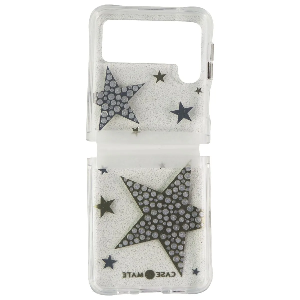 Case-Mate Sheer SuperStar Case for Samsung Galaxy Z Flip3 5G - Silver/Gold/Clear