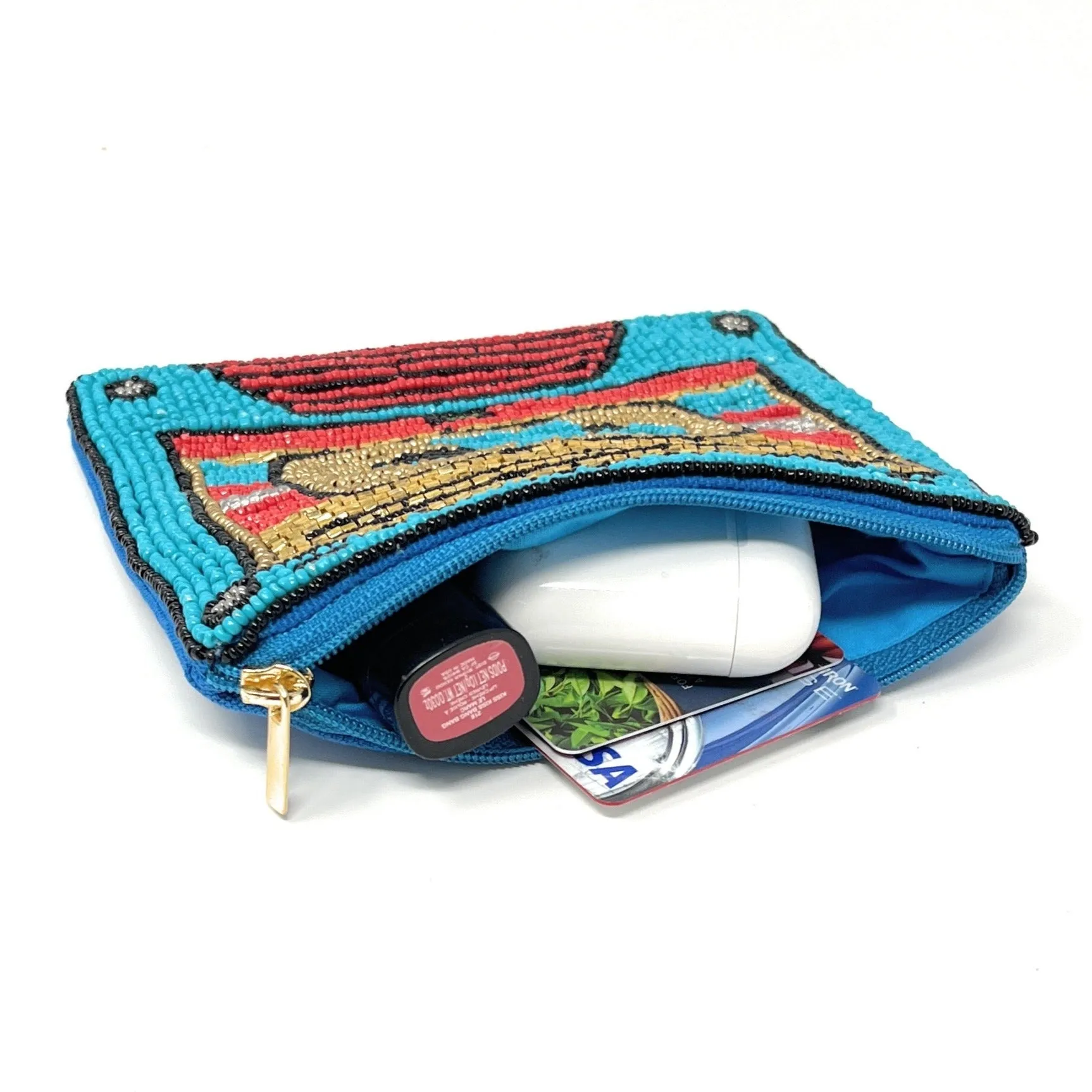 Cassette Beaded Coin Purse