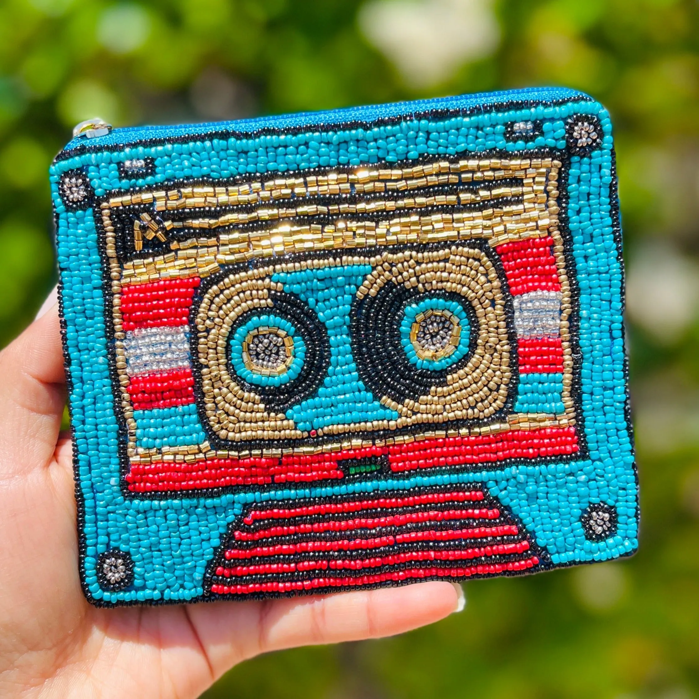 Cassette Beaded Coin Purse