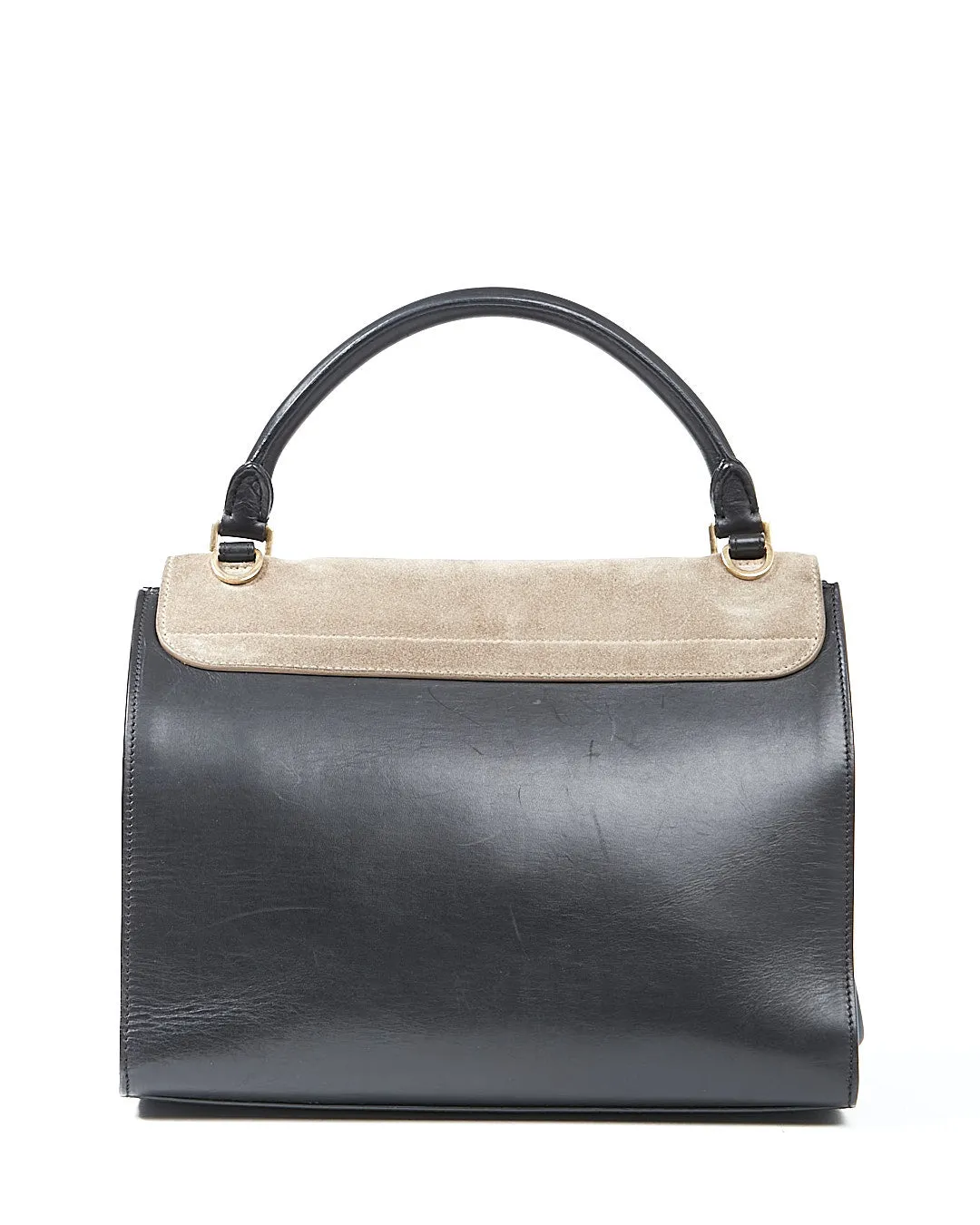 Celine Tri Color Suede & Leather Trapeze Shoulder Bag