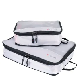 Cellini 2 Pack Packing Cubes; Large and Medium | White