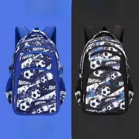 Champ’s Choice Football Print School Bag - Waterproof, Large Capacity Backpack