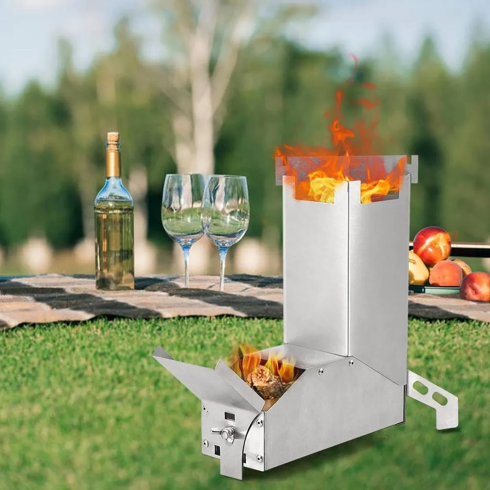 Collapsible Wood Burning Rocket Stove