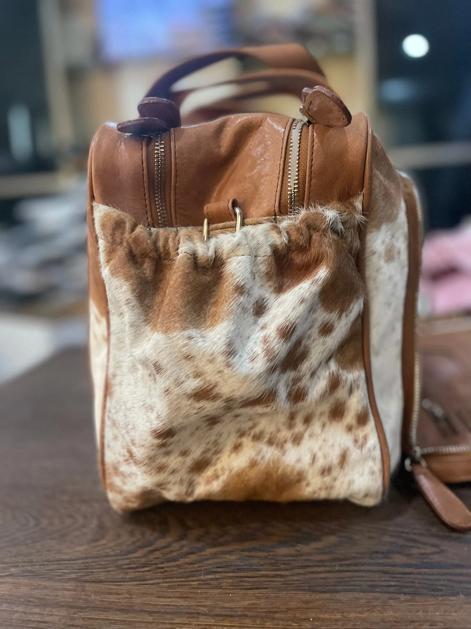 Cowhide Mommy Nappy Backpack